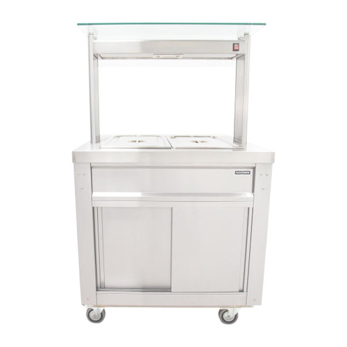 Parry Flexi-Serve Ambient Cupboard with Chilled Well and LED Illuminated Gantry FS-AW2PACK