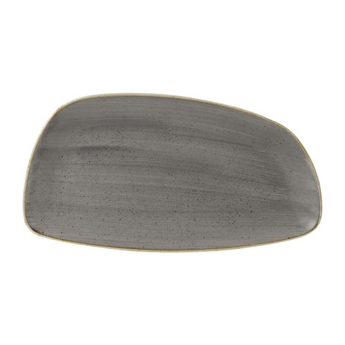 Churchill Stonecast Oval Plates Grey 349x171mm (Pack of 6)