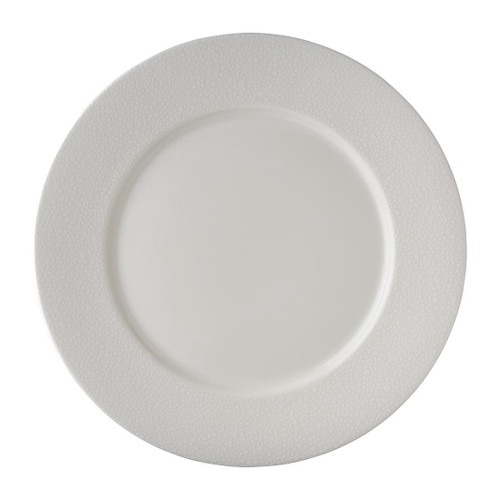 Royal Crown Derby Effervesce White Flat Rim Plate 270mm (Pack of 6)