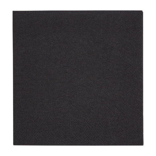 Fiesta Recyclable Cocktail Napkin Black 24x24cm 2ply 1/4 Fold (Pack of 4000)