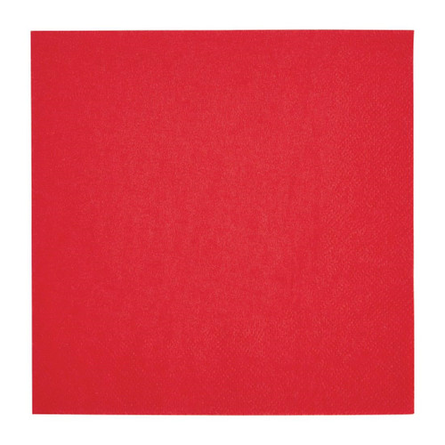 Fiesta Recyclable Lunch Napkin Red 33x33cm 2ply 1/4 Fold (Pack of 2000)