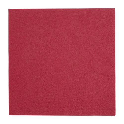 Fiesta Recyclable Dinner Napkin Bordeaux 40x40cm 3ply 1/4 Fold (Pack of 1000)