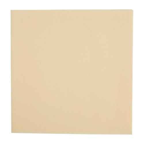 Fiesta Recyclable Premium Tablin Dinner Napkin Cream 40x40cm Airlaid 1/4 Fold (Pack of 500)