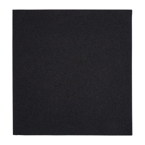 Fiesta Recyclable Premium Tablin Dinner Napkin Black 40x40cm Airlaid 1/4 Fold (Pack of 500)