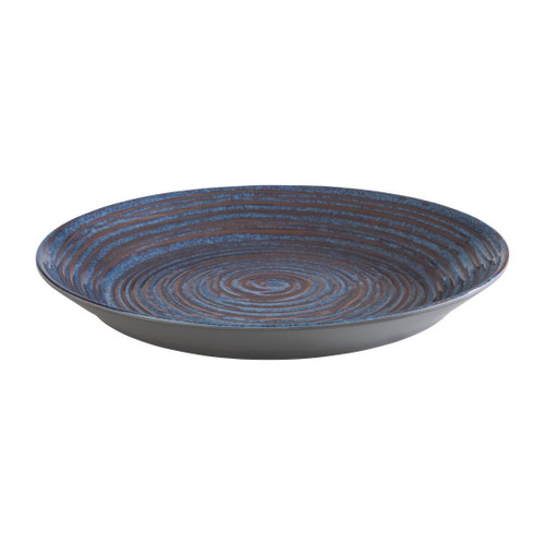 APS Loops Melamine Flat Bowl Blue 320mm