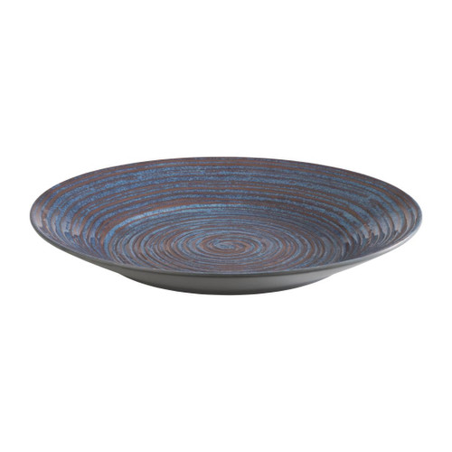 APS Loops Melamine Flat Bowl Blue 405mm