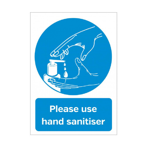 Please Use Hand Sanitiser Sign A4 Self-Adhesive