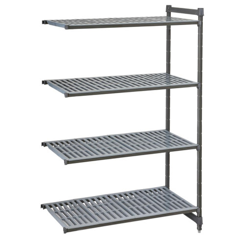 Cambro Camshelving Basics Plus Add-On Unit 4 Tier With Vented Shelves 1630H x 870W x 610D mm