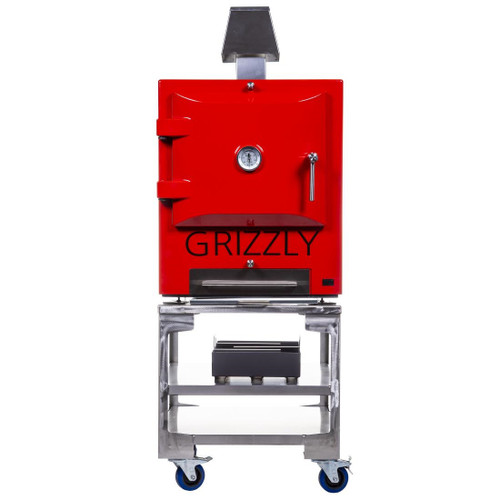 Grizzly Commercial Charcoal Oven Smoker and Grill Red