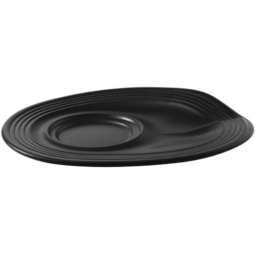 Revol Froisses Cappuccino Saucers Black 175mm (Pack of 6)
