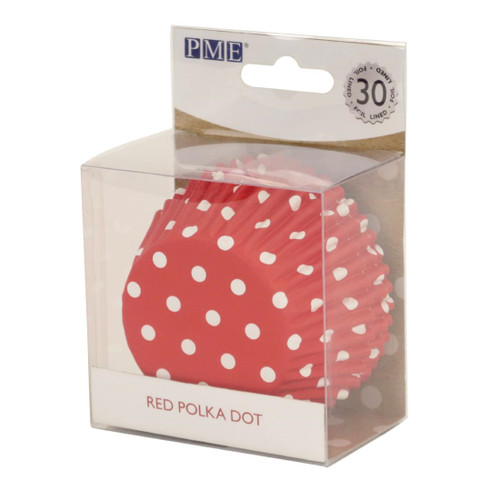 PME Cupcake Foil Lined Baking Cases Polka Dot (Pack of 30)