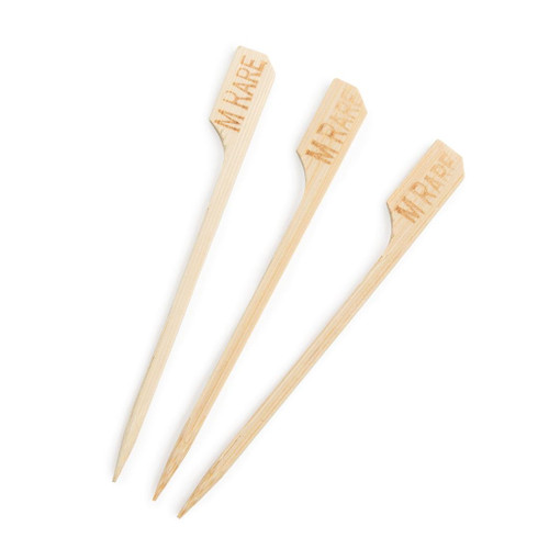 Biodegradable Bamboo Steak Markers Medium Rare (Pack of 100)