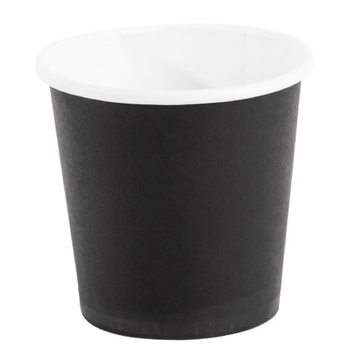 Fiesta Recyclable Espresso Cups Single Wall Black 112ml / 4oz (Pack of 50)