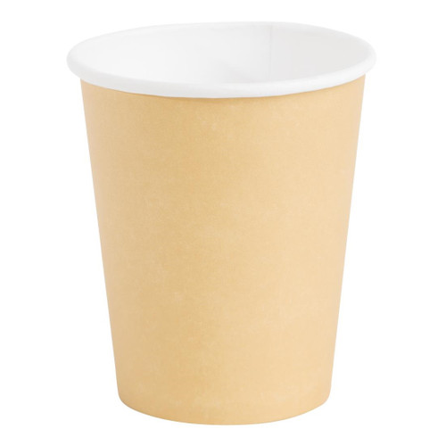 Fiesta Recyclable Coffee Cups Single Wall Kraft 225ml / 8oz (Pack of 50)