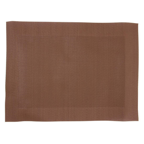 Woven PVC Brown Table Mat (Pack of 4)