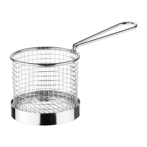 Olympia Chip Basket round with Handle 95mm