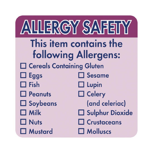 Vogue Allergen Food Labels (Pack of 500)