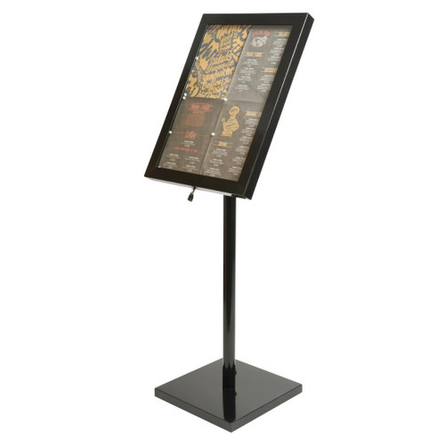 Securit LED Menu Display Case Black