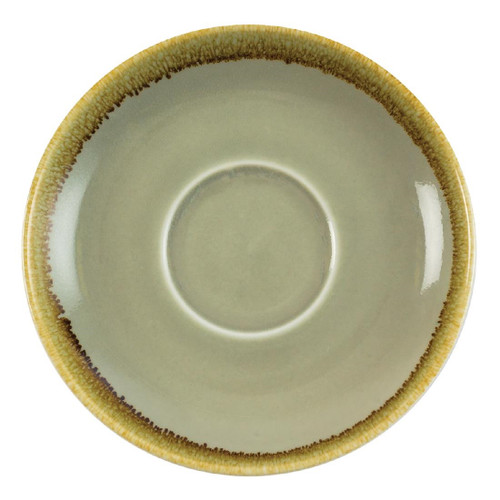 Olympia Kiln Cappuccino Saucer Moss 160mm (Pack of 6)