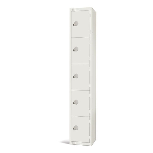 Elite Five Door Manual Combination Locker Locker White