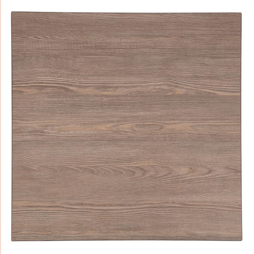 Bolero Pre-drilled Square Table Top Vintage Wood 600mm