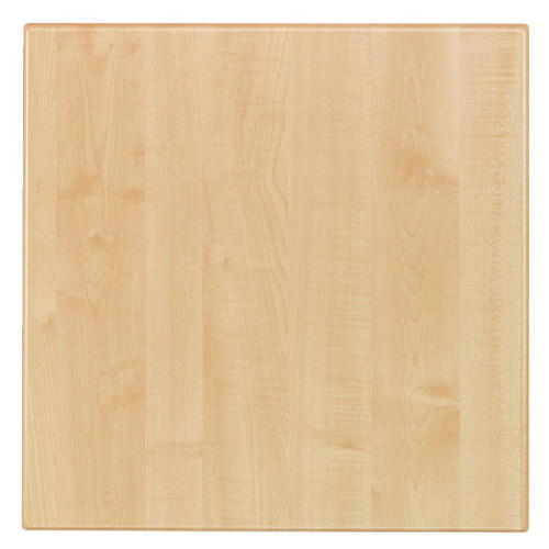 Werzalit Pre-drilled Square Table Top  Maple 800mm