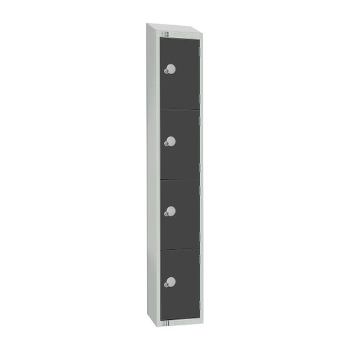 Elite Four Door Electronic Combination Locker with Sloping Top Graphite Grey