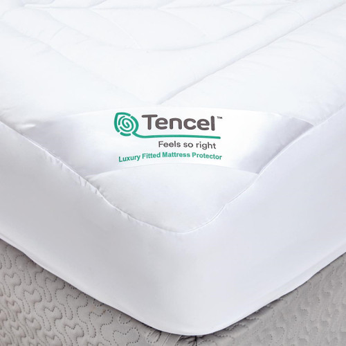 Mitre Luxury Tencel Fitted Mattress Protector Extra Long Single