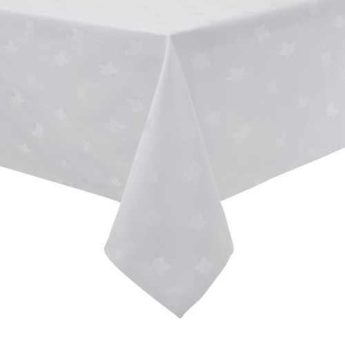 Mitre Luxury Luxor Tablecloth Ivy Leaf White 1350 x 2750mm