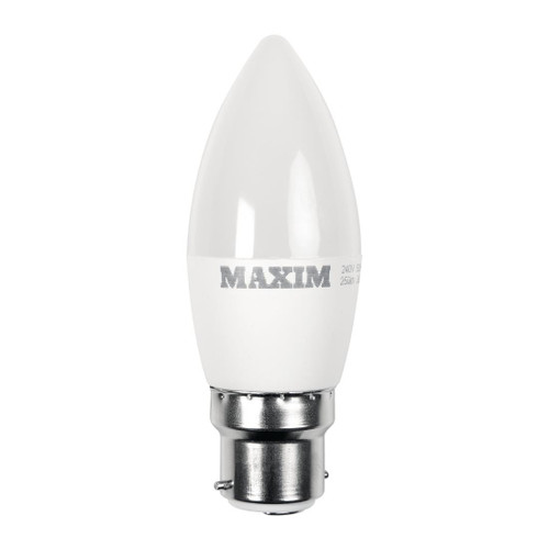 Maxim LED Candle Bayonet Cap Warm White 3W (Pack of 10)