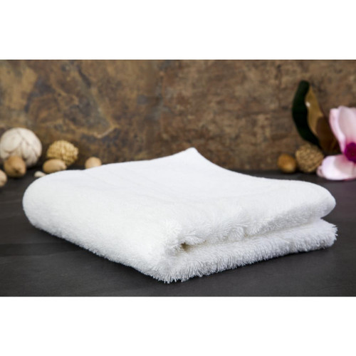 ECOKNIT - Hand Towel, White - 650 GSM, 3 Stripes - 50x90cm