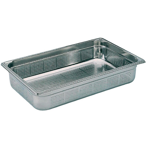 Matfer Bourgeat Stainless Steel Perforated 1/1 Gastronorm Pan 55mm