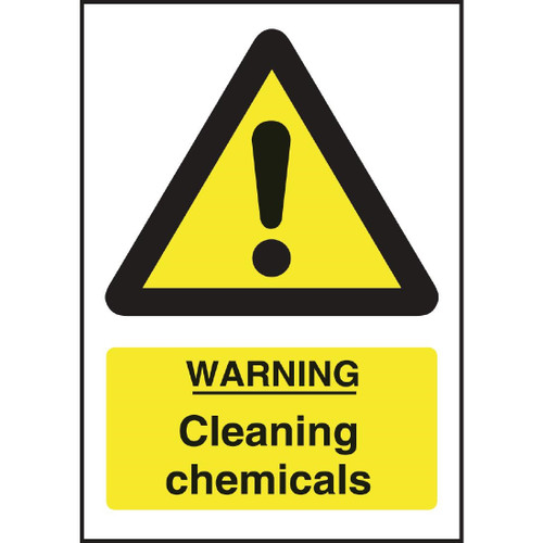 Warning Cleaning Chemicals Sign