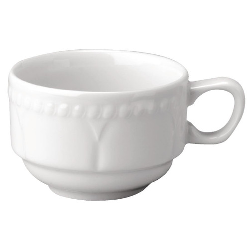 Churchill Buckingham White Stackable Continental Coffee Cups 179ml (Pack of 24)