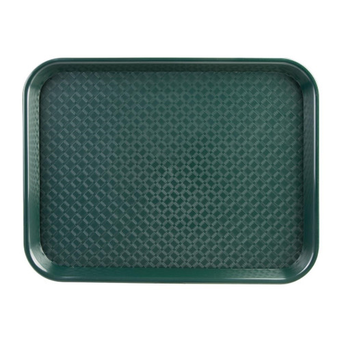 Olympia Kristallon Medium Polypropylene Fast Food Tray Green 415mm