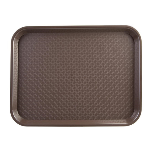 Olympia Kristallon Large Polypropylene Fast Food Tray Brown 450mm