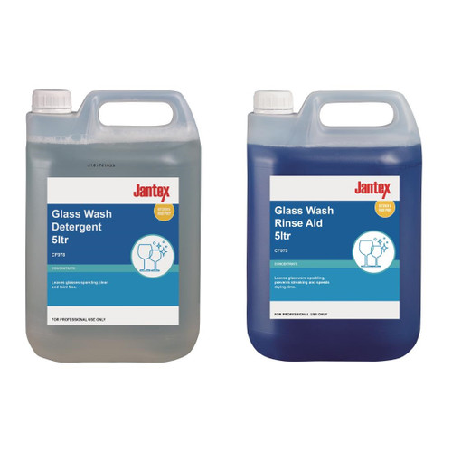 Jantex Glasswasher Detergent and Rinse Aid Concentrate 5Ltr (2 Pack)