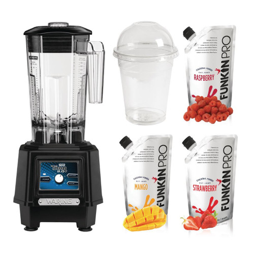 Waring Torq 2 Bar Blender TBB175K Smoothie Starter Kit Bundle