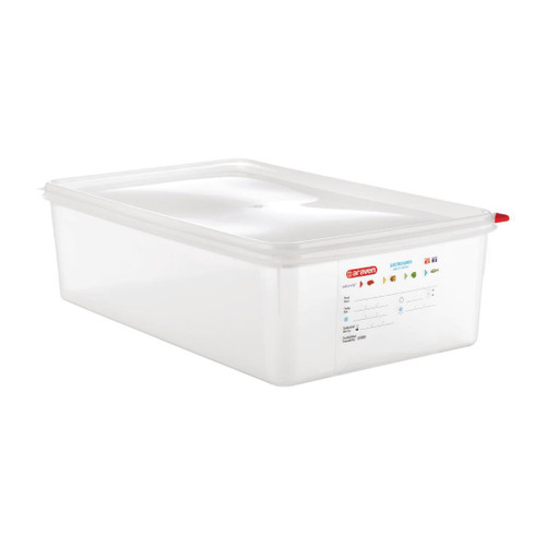 Araven Polypropylene 1/1 Gastronorm Food Storage Box 21Ltr (Pack of 4)