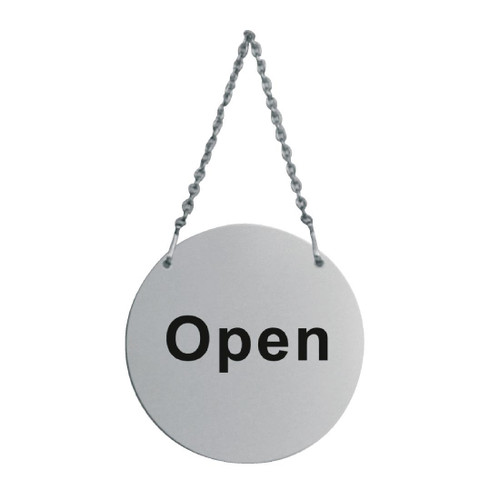 Stainless Steel Door Sign - Open and Closed