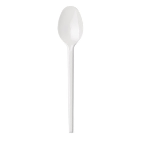 Fiesta Recyclable Lightweight Plastic Teaspoons White (Pack of 100)