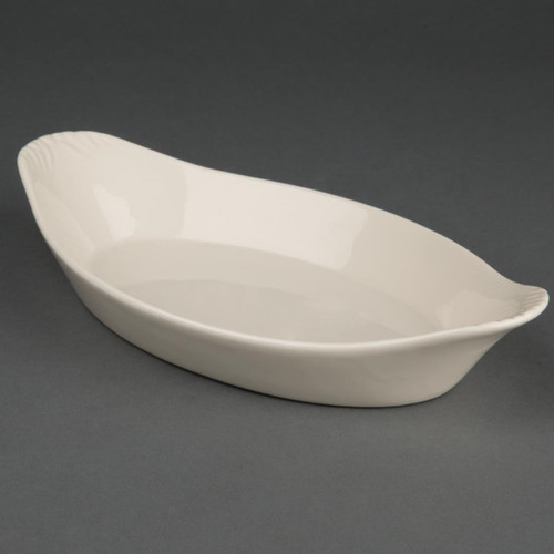 Olympia Ivory Oval Eared Dishes 260x 140mm (Pack of 6)