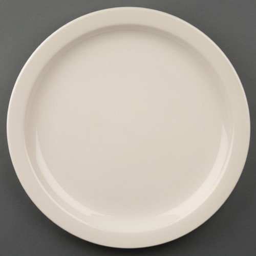 Olympia Ivory Narrow Rimmed Plates 280mm (Pack of 6)