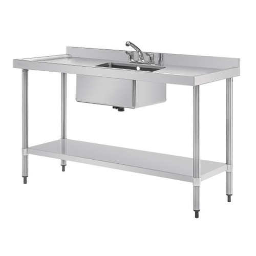 Vogue Stainless Steel Sink Double Drainer 1500mm