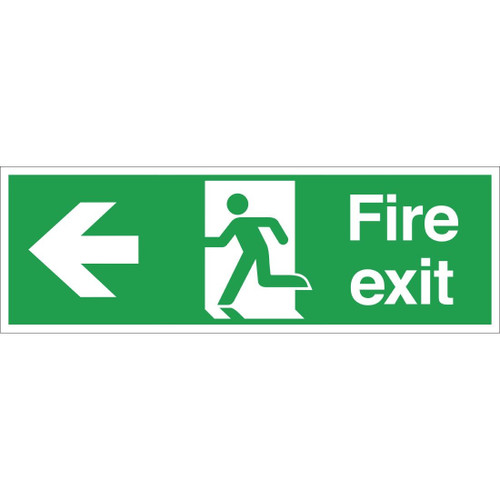 Fire Exit Sign Arrow Left