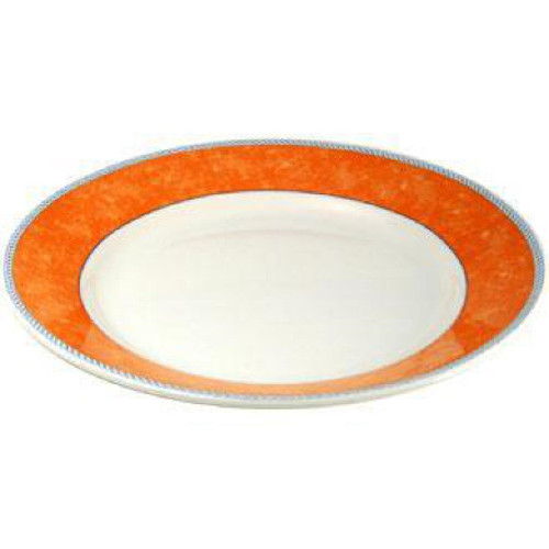 Churchill New Horizons Marble Border Mediterranean Dishes Orange 252mm