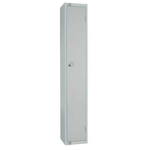 Elite Single Door Padlock Locker Grey