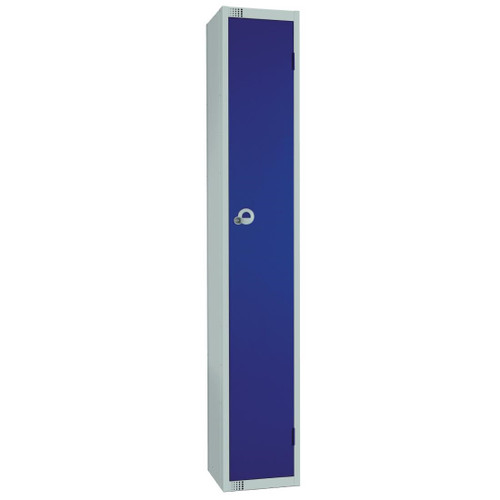 Elite Single Door Camlock Locker Blue