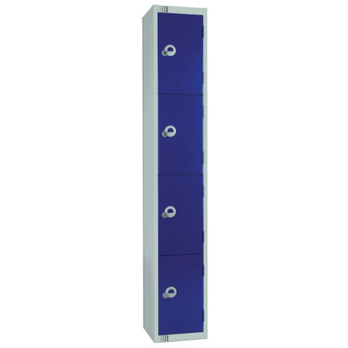 Elite Four Door Camlock Locker with Sloping Top Blue