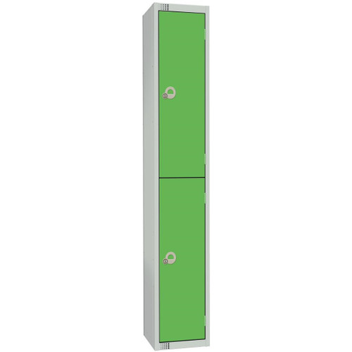 Elite Double Door Padlock Locker Green